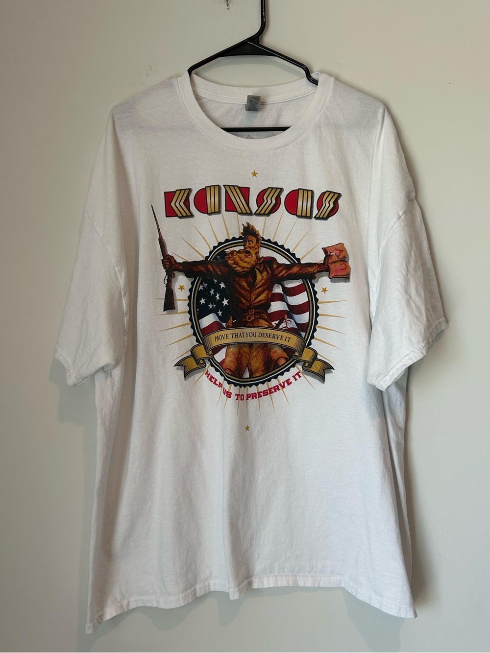 Kansas Can I Tell You Something? Men’s 3XL White T-shirt